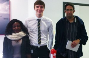 Tom HSBC graduate apprentice with All Inclusive students.