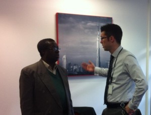 HSBC manager talks to one of our students 